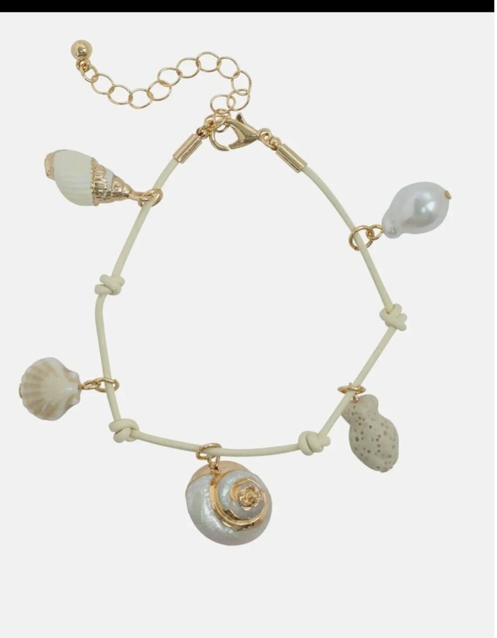 Beach Mode Mineral Coast Charm Cord Bracelet